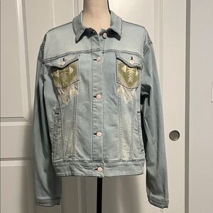 LulaRoe Embroidered Jean Jacket
